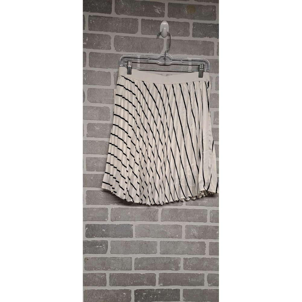Kalani Hilliker Alyce Womens Stripes Pleated Wiast elastic Skirt Size Medium NWT - Picture 6 of 11